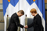 Avslutningen av riksdagens valperiod 12.4.2011. Foto: Lehtikuva
